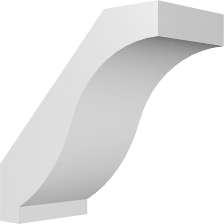 Ekena Millwork 3-in. W x 6-in. D x 6-in. H Baker Architectural Grade PVC Knee Brace BRCP03X06X06BKR